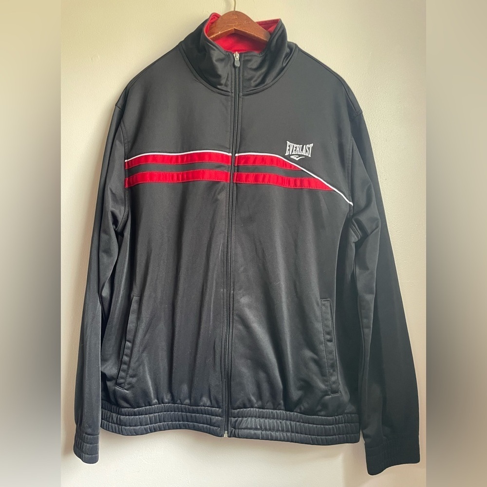 EVERLAST Men’s Red/Black Large Full Zip Warm Up Jacket